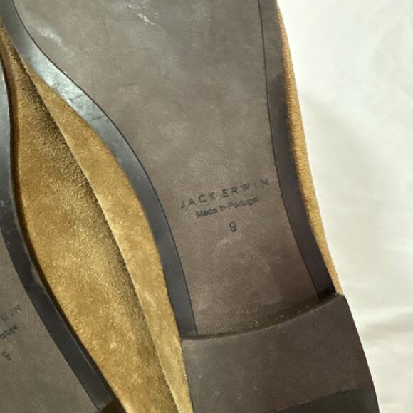 Jack Erwin Womens 9 Morgan Venetain Loafer Office Career Casual Pointed Brown - Picture 5 of 8